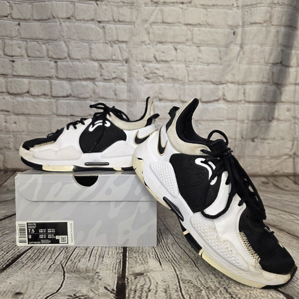 Nike PG 5 TB Black and White Shoes